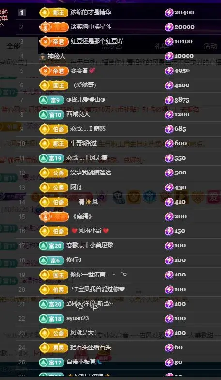 恋歌爱唱歌的主播照片